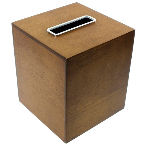 Tissue Box Made From Wood in a Brown Finish Gedy PA02-31